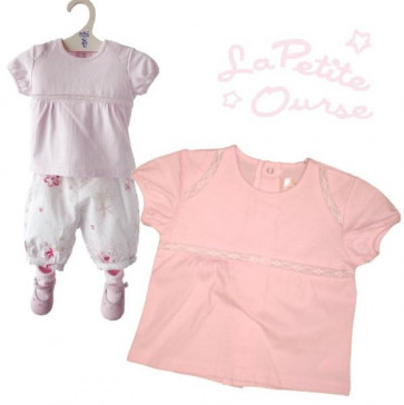 La Petite Ourse 23632 Sample  Pink Lace Top