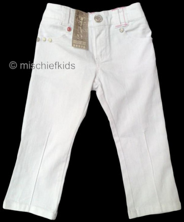 Mayoral 28682 Girls 2yr Sample White Straight Fit Jeans