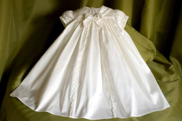 Angels and Fishes PEACE Ivory Silk Unisex Premature Tiny Baby Christening Gown 