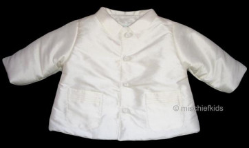 Kate Mack MACK J Cherished Heirloom Boys Antique White Silk Jacket