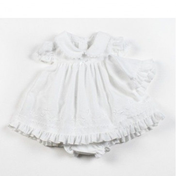 KW 906 Premature and Newborn Baby Girl Dress and Hat Set