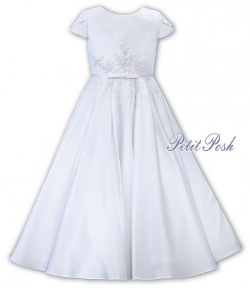 Sarah Louise STELLA 090084 White Satin Communion Dress FULL LENGTH