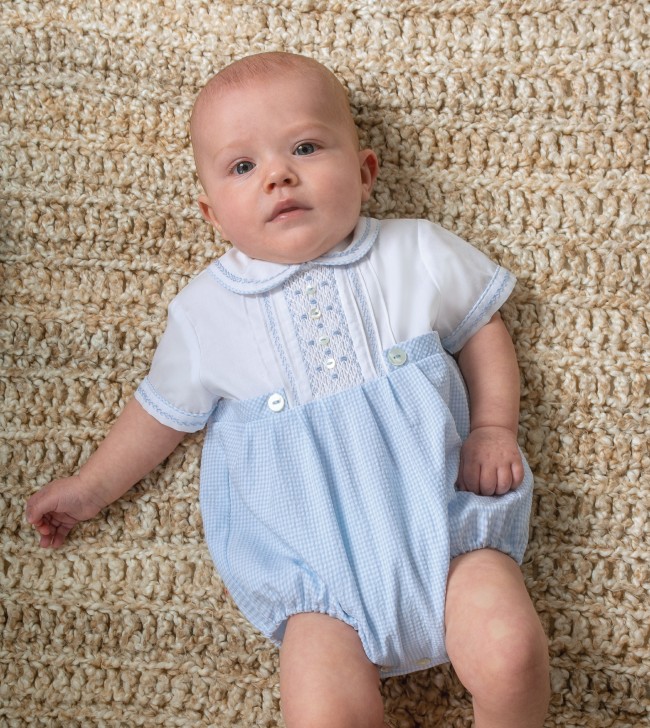 Baby Boys Blue Cotton Polo Romper 52 OFF skyhouse.md