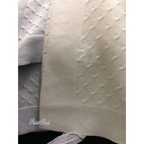 Coco Essence CCE1025 Baby Shawl Blanket Ivory or White