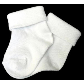 ANGELS 1312 Twin Pair Pack - Bright White turnover top Socks
