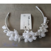 Little People 4998 Girls White Floral Pearl Headdress