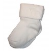 Pex ROMA Two Pair Plain White Turnover Top Socks