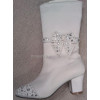 Little People 4100 BETSY White Sparkle kitten heel Calf Boots