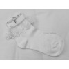 Little People 5164x Girls White Lace and Cross Socks 7 to 10 year