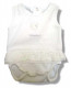 La Petite Ourse 16995 Sample White Frilly Body / Shortie Romper Suit