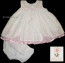 Abella 25211 White and Pink Dress Set
