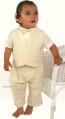 Little Darlings A4239 Maxwell Cream Waistcoat, Shirt, Shorts and Bow Tie Set
