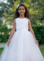Sarah Louise 070035 Twinkle Tulle Communion Dress WHITE