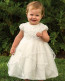 Sarah Louise 001093 Hannah Pointed Hem Ivory Christening Dress