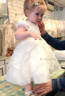 Sarah Louise 001093 Hannah Pointed Hem Ivory Baptism Dress