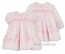 Sarah Louise 9981 Pink Long Sleeve Smocked Dress