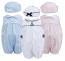 Sarah Louise 011171 Baby Girl Bubble Romper & Hat in pink, blue or white & navy