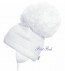 Satila of Sweden Tuva Fleece lined Giant Pom hat in white