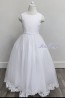 Sweet D 8081 Polly Embroidered Hem Organza Communion Dress Full Length