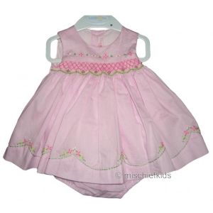 Mayoral 27251p Baby Pink Smock Dress Set