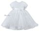 Sarah Louise 070064 White Tulle & Lace Christening or occasion dress