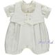 Emile et Rose Occasions 1683 SEBASTIAN Silk Christening Romper shown with included waistcoat