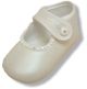 Cuquito CQ22787 Cream Diamante Pearlised Pram Shoe