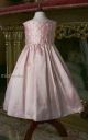 Little Darlings Scarlet D5200 Pink Silk Bridesmaid | Flower Girl Dress PINK