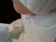 Sarah Louise 001177 Boys or Unisex Ivory Silk Baptism Gown & Bonnet Set LONG SLEEVE