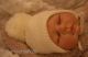 Satila of Sweden TINY Baby Big Pom Ribbed Hat CREAM