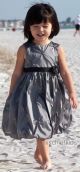 Sarah Louise 070 7209 Puffball Dress PEWTER SILVER GREY