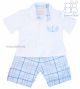 Emile et Rose 5285 COLLIER Linen Check Shorts and Jersey Shirt