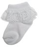 AW 26288 White Broderie Anglaise Lace Socks