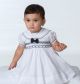 Sarah Louise 011504_baby girls white navy sailor dress