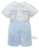 Sarah Louise 012576 Blue & White Short Sleeve Buster Suit